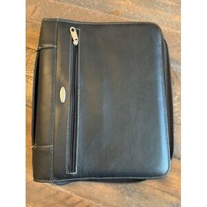 Samsonite Zip-Around Vinyl 3-Ring Padfolio with calculator Business Case Handle